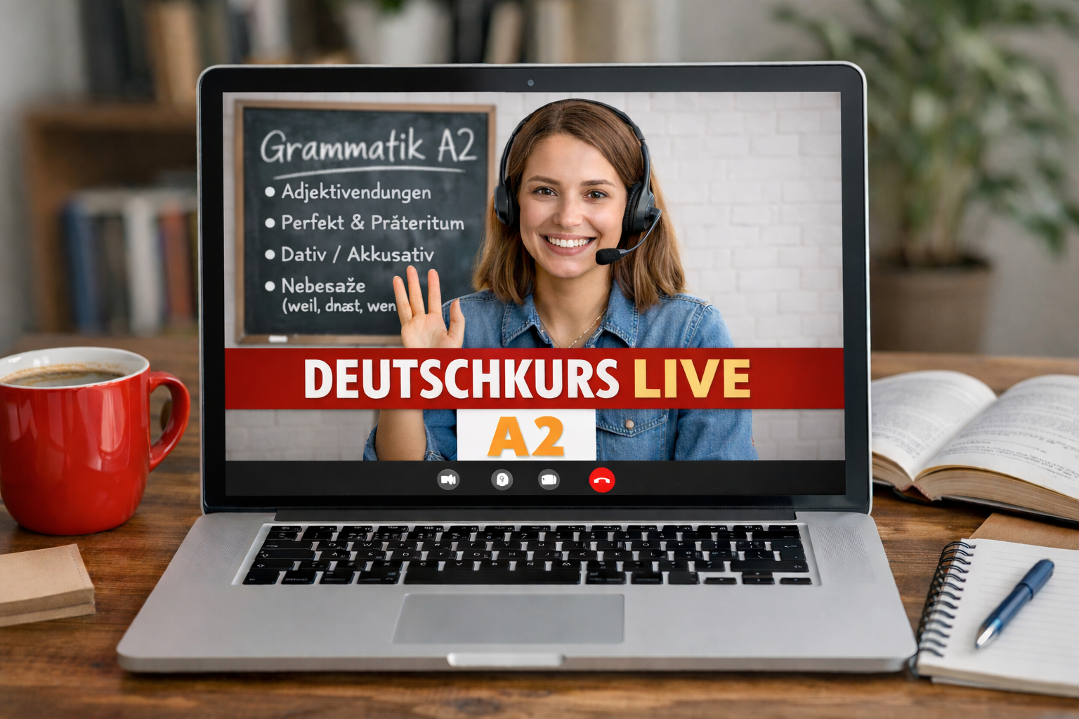 Deutsch A2 Live-Kurs (14.04.–17.06.)